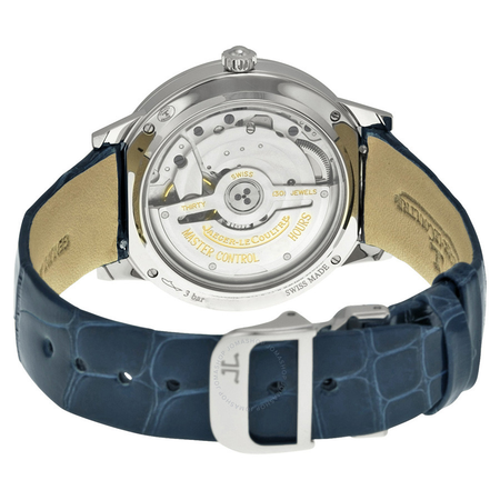 Jaeger LeCoultre Rendez-Vous Silver Dial Diamond Bezel Blue Leather Ladies Watch Q3448420