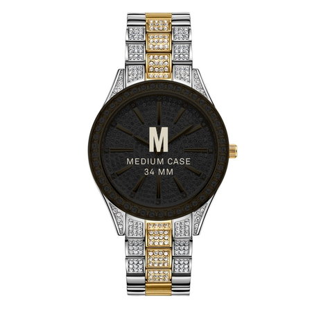 JBW Cristal 34 Quartz Diamond Gold Dial Ladies Watch J6383D
