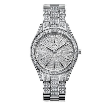 JBW Cristal 34 Quartz Diamond Silver Dial Ladies Watch J6383C