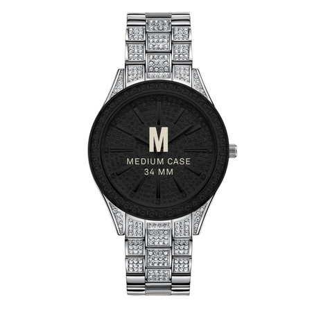 JBW Cristal 34 Quartz Diamond Silver Dial Ladies Watch J6383C