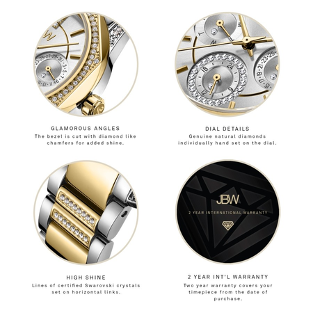 JBW Marquis Quartz Diamond Crystal Ladies Watch J6369D