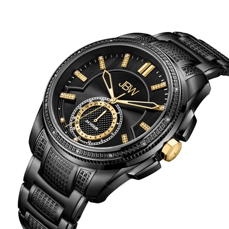JBW Prince Quartz Diamond Black Dial Men's Watch J6371C