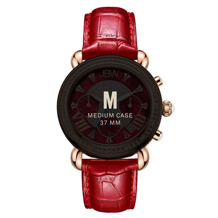 JBW Victory Quartz Red Dial Ladies Watch JB-6210L-W