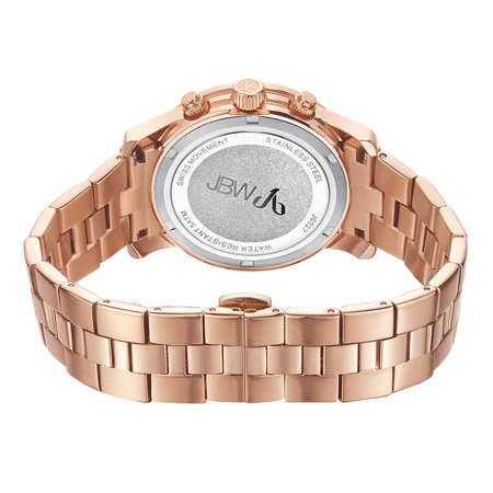 JBW Vixen Mother of Pearl Crystal Dial Rose Gold-tone Bracelet Diamond Bezel Ladies Watch J6327C