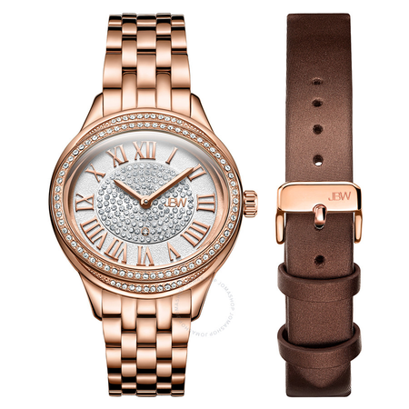 JBW Women's Plaza Oval Diamond 18K Rose Gold-Plated Watch & Band Set J6366C J6366-SetC