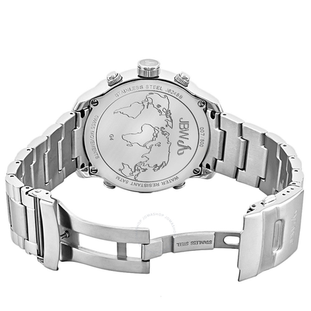 JBW G4 Multi-Time Zone Black GMT Dial Diamond Bezel Men's Watch J6248B