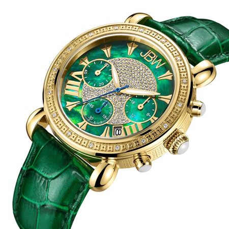 JBW Victory Quartz Green Dial Ladies Watch JB-6210L-X