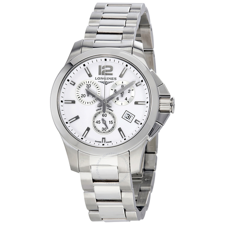 Longines Conquest Chronograph White Dial Unisex Watch L33794166 L3.379.4.16.6