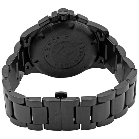 Longines Conquest V.H.P. Perpetual Chronograph Quartz Black Dial Men's Watch L3.717.2.56.6