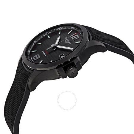 Longines Conquest V.H.P. Perpetual Quartz Black Carbon Dial Men's Watch L3.726.2.66.9
