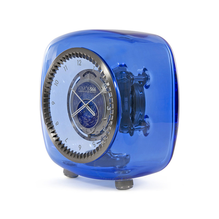 Jaeger LeCoultre Atmos 566 by Marc Newson Baccarat Crystal Blue Dial Clock Q5165103