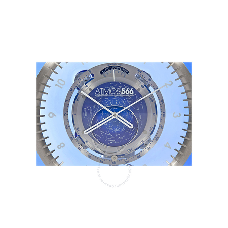 Jaeger LeCoultre Atmos 566 by Marc Newson Baccarat Crystal Blue Dial Clock Q5165103