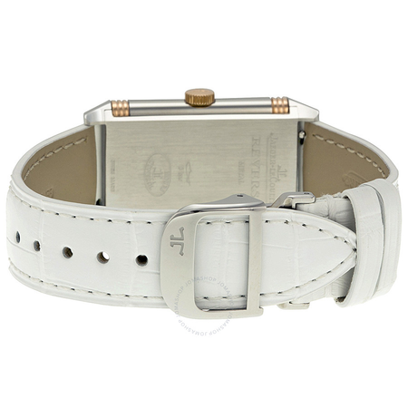 Jaeger LeCoultre Grande Reverso Lady Ultra Thin Silver Dial White Leather Watch Q3204420