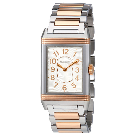 Jaeger LeCoultre Grande Reverso Silver Dial Steel And 18kt Rose Gold Ladies Watch Q3204120