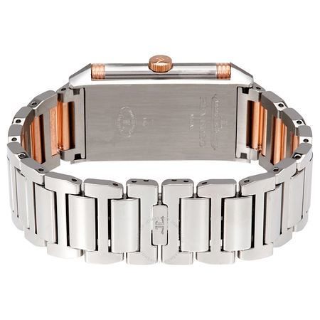 Jaeger LeCoultre Grande Reverso Silver Dial Steel And 18kt Rose Gold Ladies Watch Q3204120