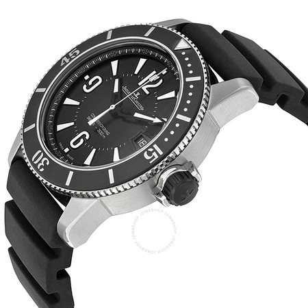 Jaeger LeCoultre Master Compressor Automatic Black Dial Stainless Steel Rubber Men's Watch Q2018670