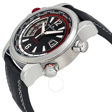 Jaeger LeCoultre Master Compressor Extreme W-Alarm Black Alligator Leather Men's Watch Q1778470