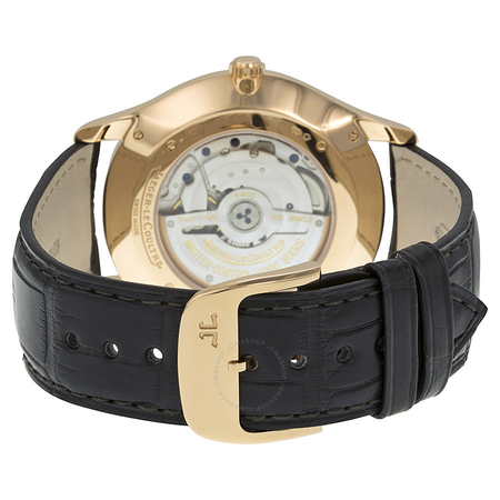 Jaeger LeCoultre Master Grand Ultra Thin Off White Dial 18kt Rose Gold Dark Brown Leather Men's Watch Q1352520