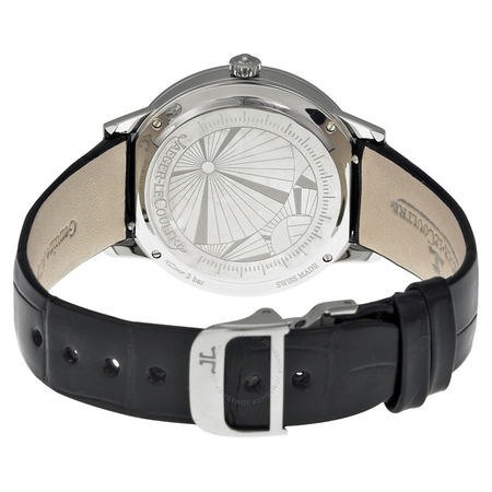 Jaeger LeCoultre Rendez-Vous White Dial Diamond Bezel Black Leather Ladies Watch Q3478422