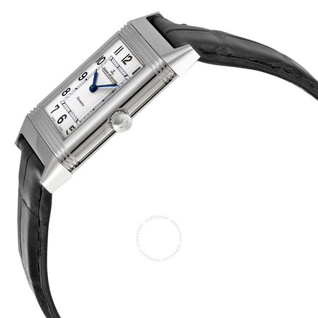 Jaeger LeCoultre Reverso Classique White Dial Black Leather Ladies Watch Q2518412