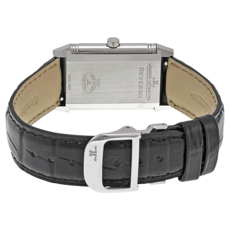 Jaeger LeCoultre Reverso Classique White Dial Black Leather Ladies Watch Q2518412