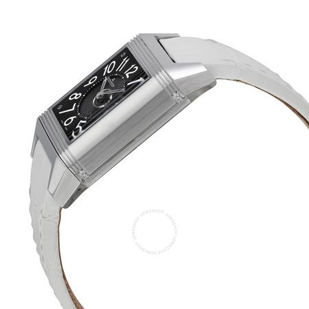 Jaeger LeCoultre Reverso Lady Squadra Silver Dial Stainless Steel White Leather Ladies Watch Q7058420
