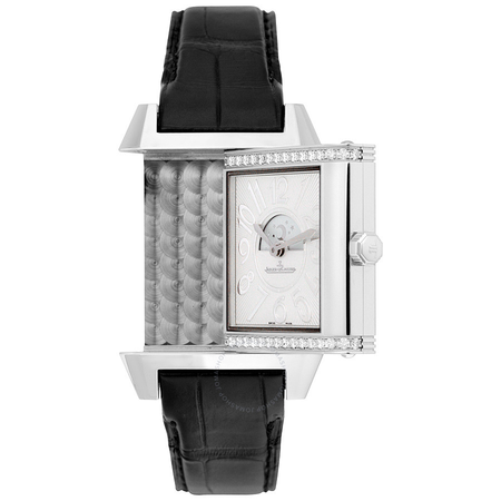 Jaeger LeCoultre Reverso Squadra Lady Duetto Silver and Black Dial Ladies Watch Q7058430