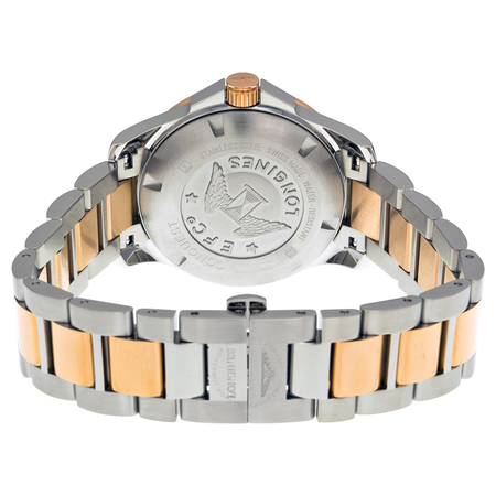 Longines Conquest Automatic Black Dial Rose Gold and Stainless Steel Men's Watch L3.676.5.56.7
