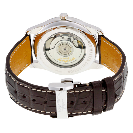 Longines Master Collection Silver Dial Brown Alligator Leather Automatic Men's Watch L2.893.4.78.3