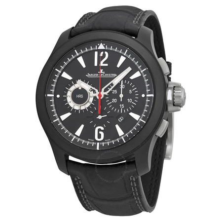 Jaeger LeCoultre Jaeger Lecoultre Master Compresser Black Dial Alligator Men's Watch Q204C470