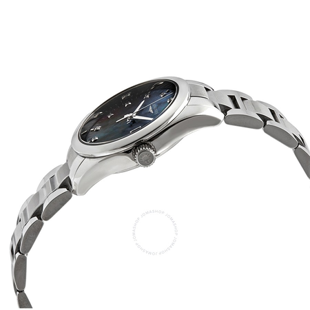 Longines Conquest Classic Black Mother of Pearl Diamond Dial Ladies Watch L22864886 L2.286.4.88.6