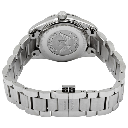 Longines Conquest Classic Black Mother of Pearl Diamond Dial Ladies Watch L22864886 L2.286.4.88.6
