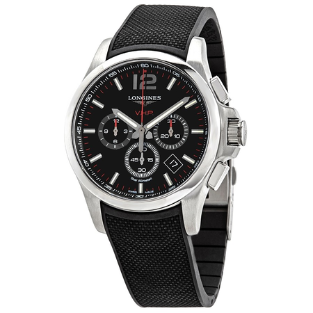 Longines Conquest V.H.P. Perpetual Chronograph Quartz Black Dial Men's Watch L37274569