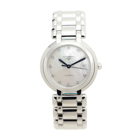 Longines Primaluna Automatic Diamond White Mother of Pearl Dial Ladies Watch L8.113.4.87.6