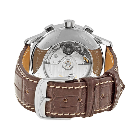 Longines Heritage Collection Automatic Chronograph Silver Dial Brown Leather Men's Watch L27494022 L2.749.4.02.2