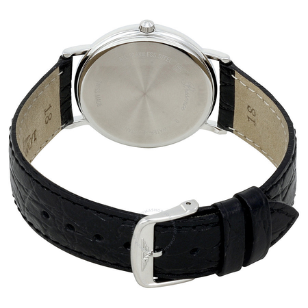 Longines Presence White Dial Black Leather Men's Watch L48194112 L4.819.4.11.2