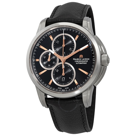 Maurice Lacroix Pontos Chronograph Automatic Black Dial Men's Watch PT6188-SS009-332