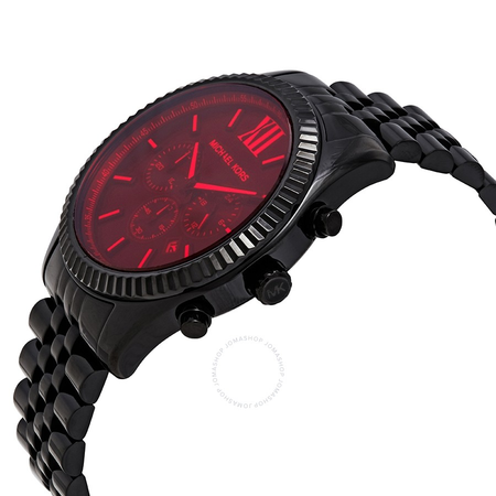 Michael Kors Lexington Chronograph Quartz Red Crystal Dial Men's Watch MK8733