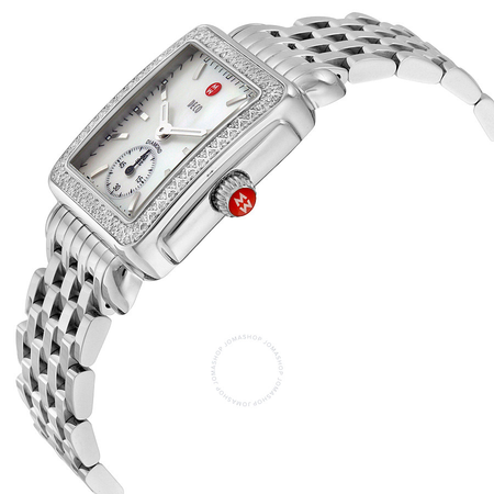 Michele Michele Ladies Deco-16 Mother of Pearl Dial Steel Watch MWW06V000001
