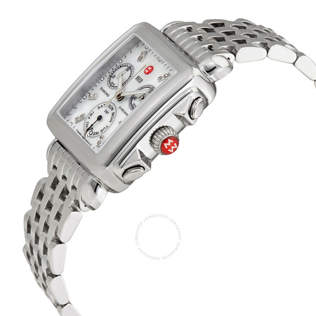 Michele Deco Chronograph Mother of Pearl Dial Ladies Watch MWW06P000014
