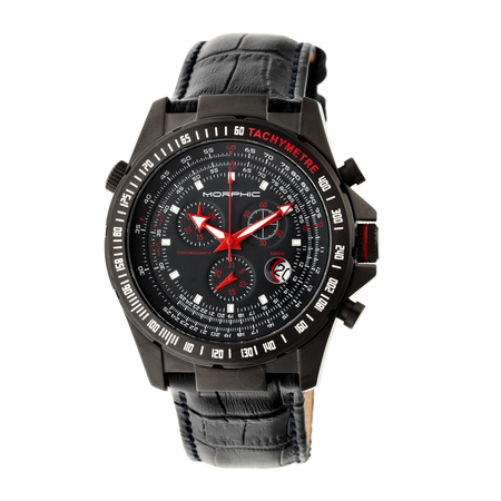 Morphic M36 Series Black Dial Chronograph Black IP Case Men's Watch MPH3605