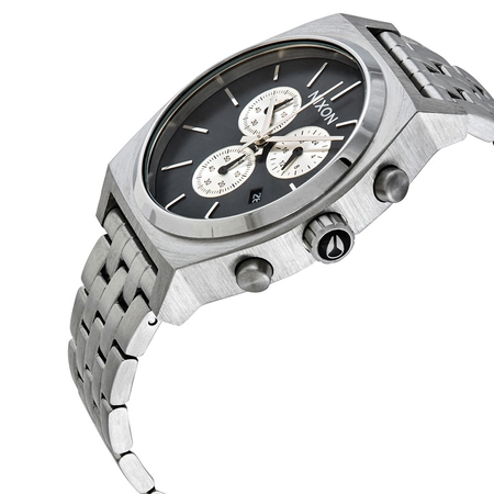 Nixon Nixon The Time Teller Chronograph Quartz Black Dial Watch A9722348-00 A9722348-00