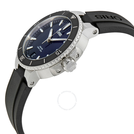 Oris Aquis Blue Dial Automatic Ladies Rubber Watch 01 733 7731 4135-07 4 18 64FC