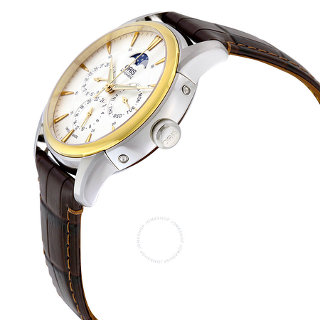 Oris Artelier Complication Automatic Silver Dial Brown Leather Men's Watch 781-7703-4351LS 01 781 7703 4351-07  5 21 70FC