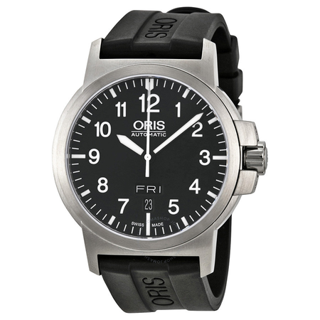 Oris BC3 Automatic Black Dial Black Rubber Men's Watch 735-7641-4164RS 01 735 7641 4164-07 4 22 05
