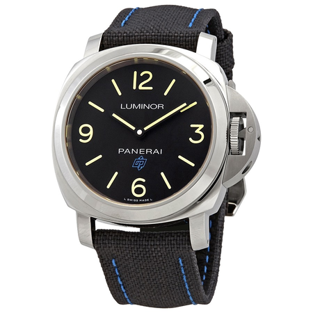 Panerai Luminor Black Dial Black Canvas Men's Watch PAM00774