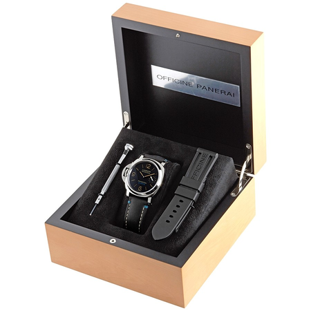 Panerai Luminor Left-Handed Hand Wind Black Dial Men's Watch PAM00796