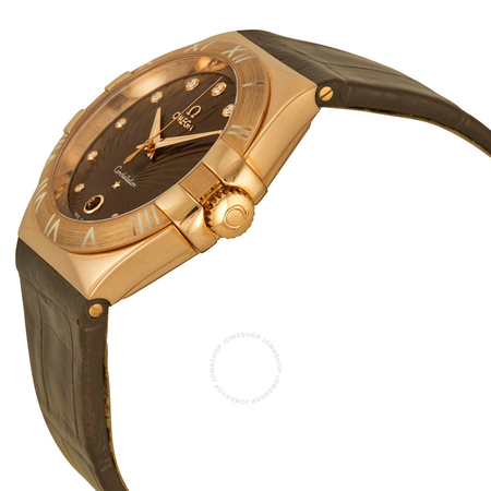 Omega Constellation 18kt Rose Gold Brown Dial Ladies Watch 12353356063001 123.53.35.60.63.001