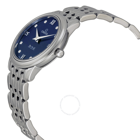 Omega DeVille Prestige Blue Diamond Dial Ladies Watch 42410276053001