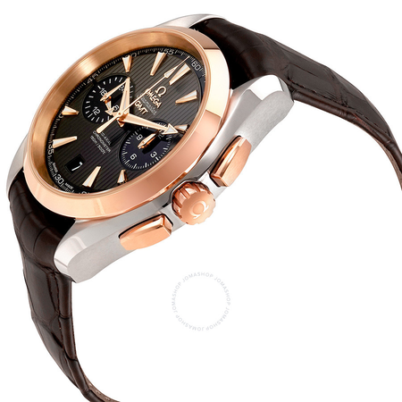 Omega Seamaster Aqua Terra Teak Grey Dial GMT Steel and 18K Rose Gold Automatic Men's Watch 23123435206001 231.23.43.52.06.001